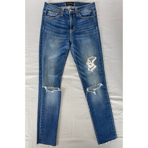 Flying Monkey Y1515 Raw Cuff Lightweight Destroyed Stretch Denim Jeans. 25, GUC!